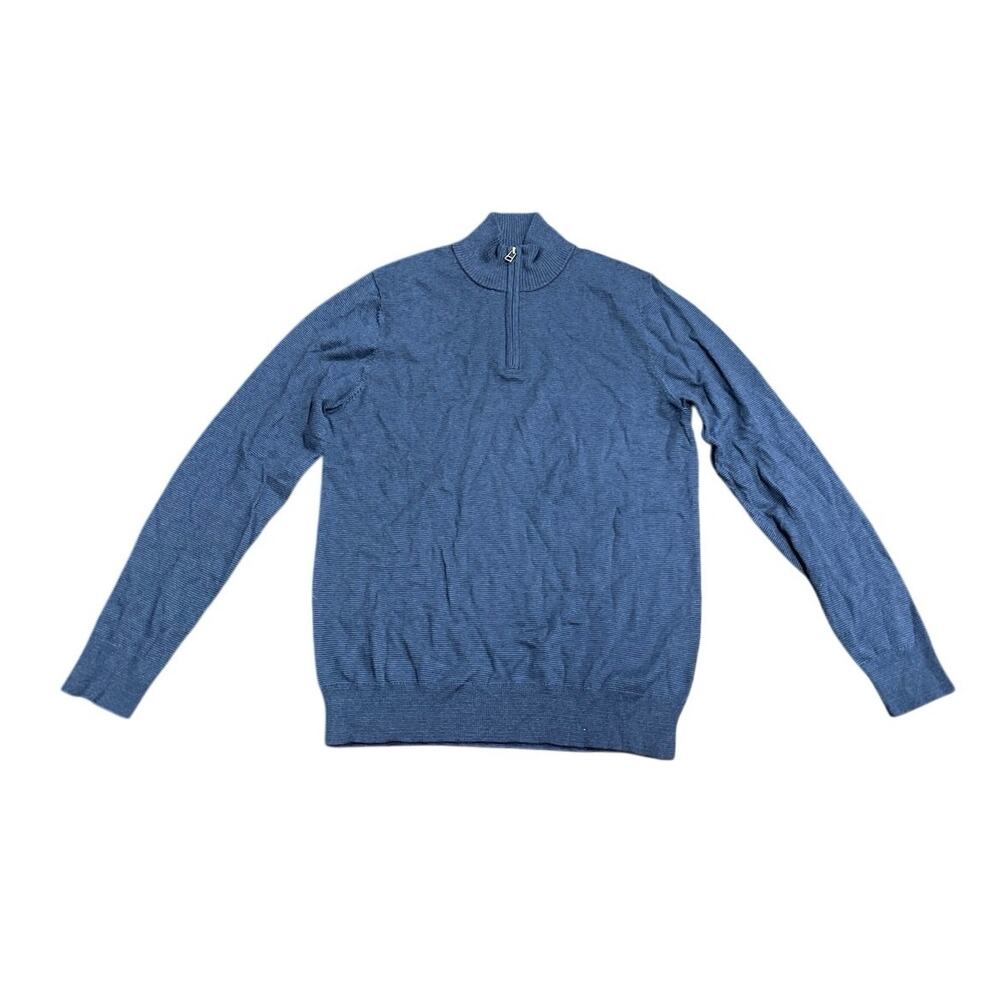 Bonobos Quarter Zip Pullover Cotton Cashmere Blend Sweater SZ S Classic Casual